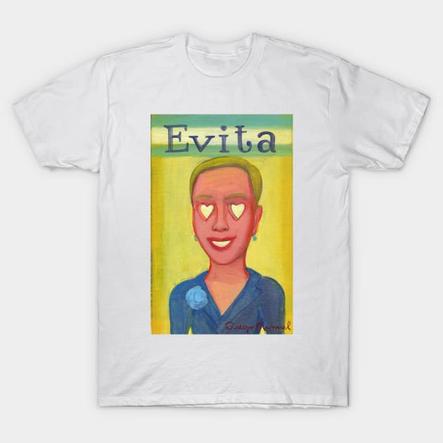 Evita with hearts II T-Shirt by diegomanuel